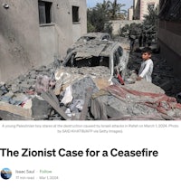 the zionist case for a cascade fire